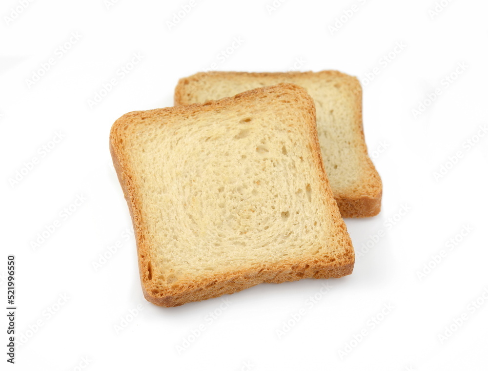 Integral whole wheat toast bread slices isolated on white background. Pieces of toast bread isolated on white. Close-up Integral whole wheat toast bread slices isolated on white background. Pieces of toast bread isolated on white. Close-up