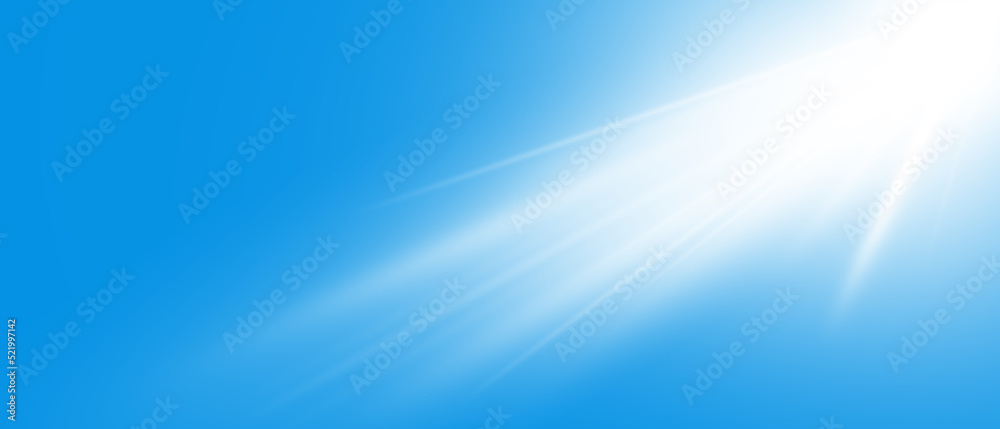  abstract beautiful rays of light on blue background
