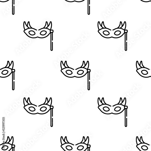 eye mask icon pattern. Seamless eye mask pattern on white background.