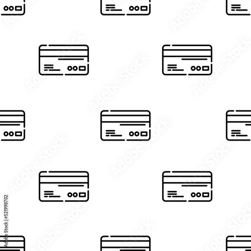 credit card icon pattern. Seamless credit card pattern on white background.