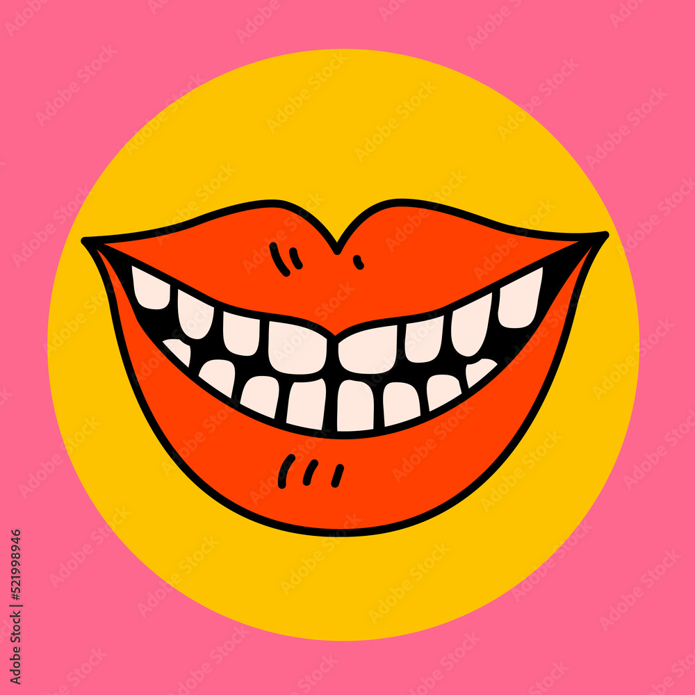 Cartoon vector funny cute Comic characters, smiling mouth. Cartoon vector funny cute Comic characters, smiling mouth.