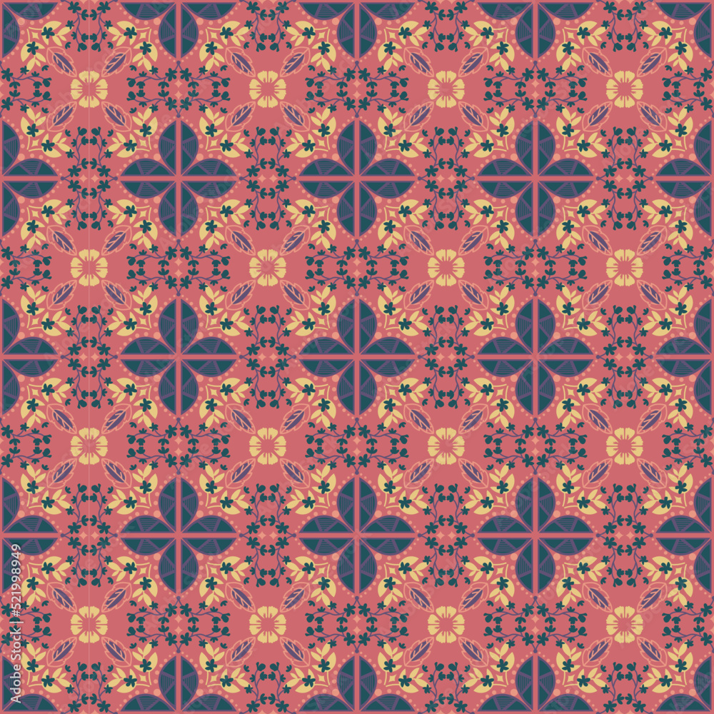 Seamless Background Retro Garden Nature Aboriginal Floral Damask Traditional Pattern Art Seamless Background Retro Garden Nature Aboriginal Floral Damask Traditional Pattern Art