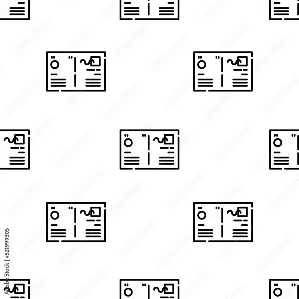 postcard icon pattern. Seamless postcard pattern on white background. postcard icon pattern. Seamless postcard pattern on white background.