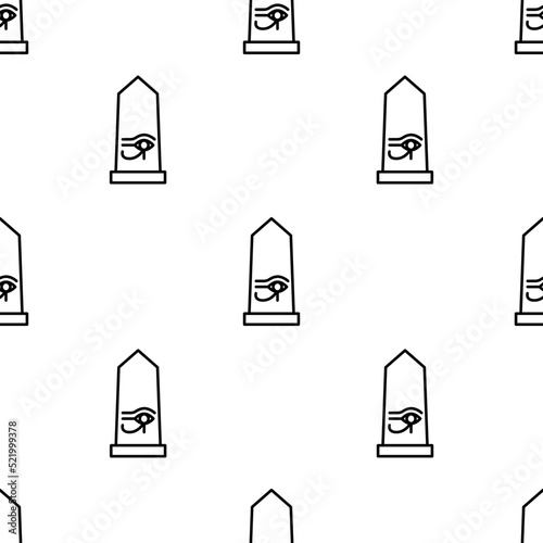 egypt icon pattern. Seamless egypt pattern on white background.