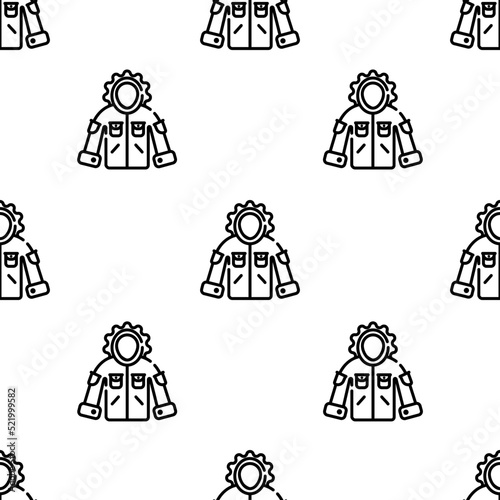 jacket icon pattern. Seamless jacket pattern on white background.