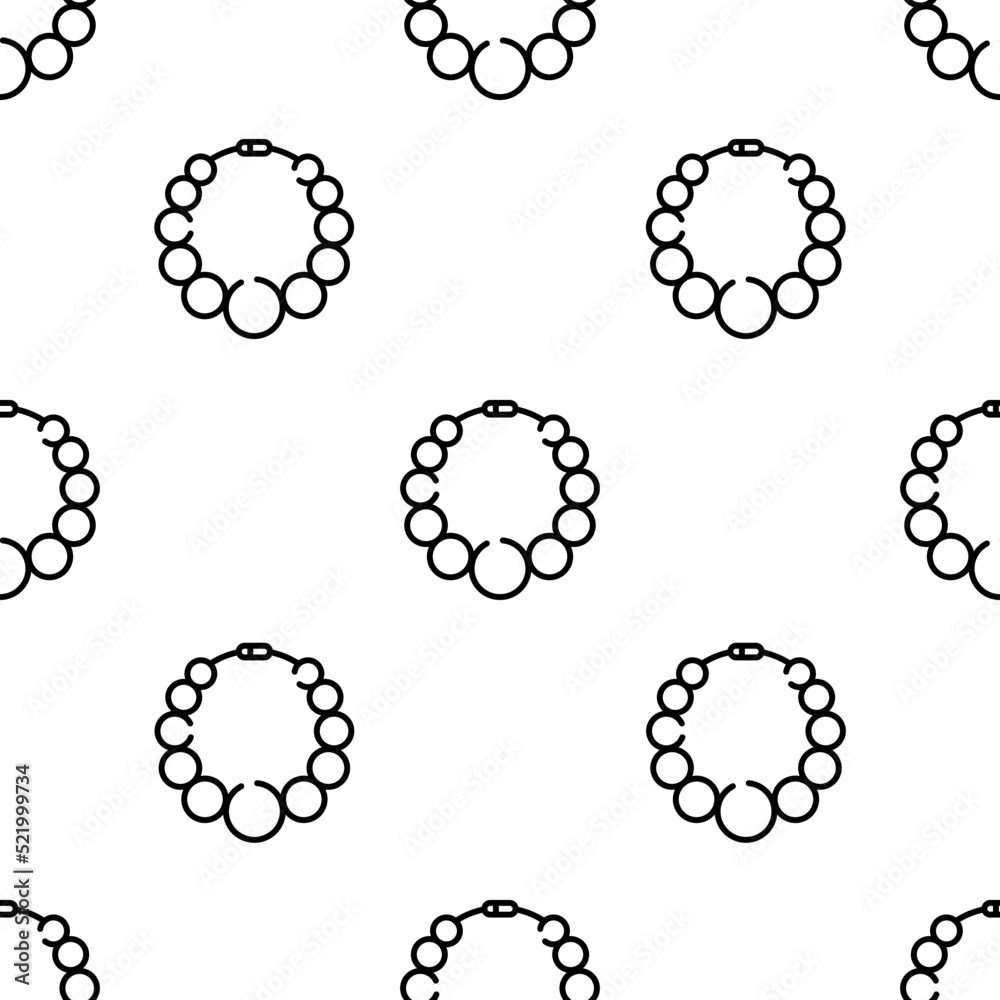 Obraz premium necklace icon pattern. Seamless necklace pattern on white background.