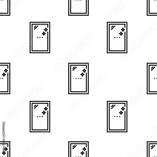 mirror icon pattern. Seamless mirror pattern on white background.