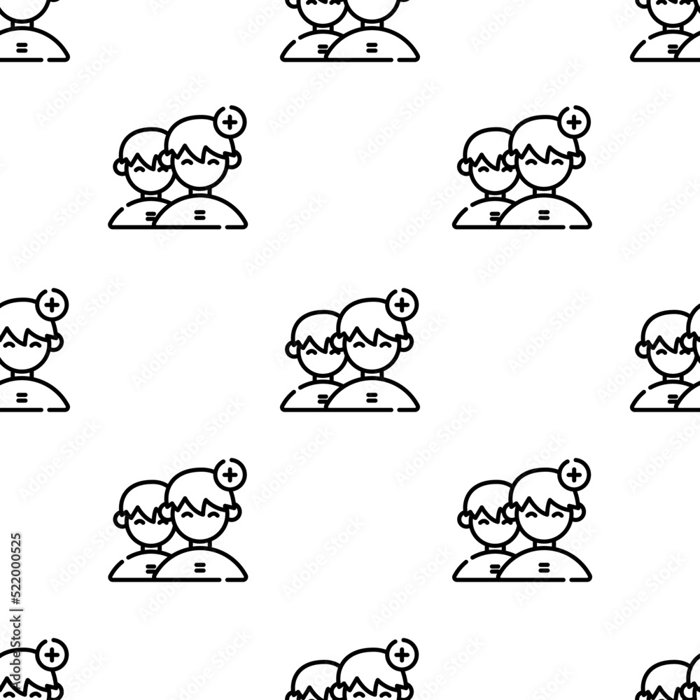 people icon pattern. Seamless people pattern on white background. people icon pattern. Seamless people pattern on white background.
