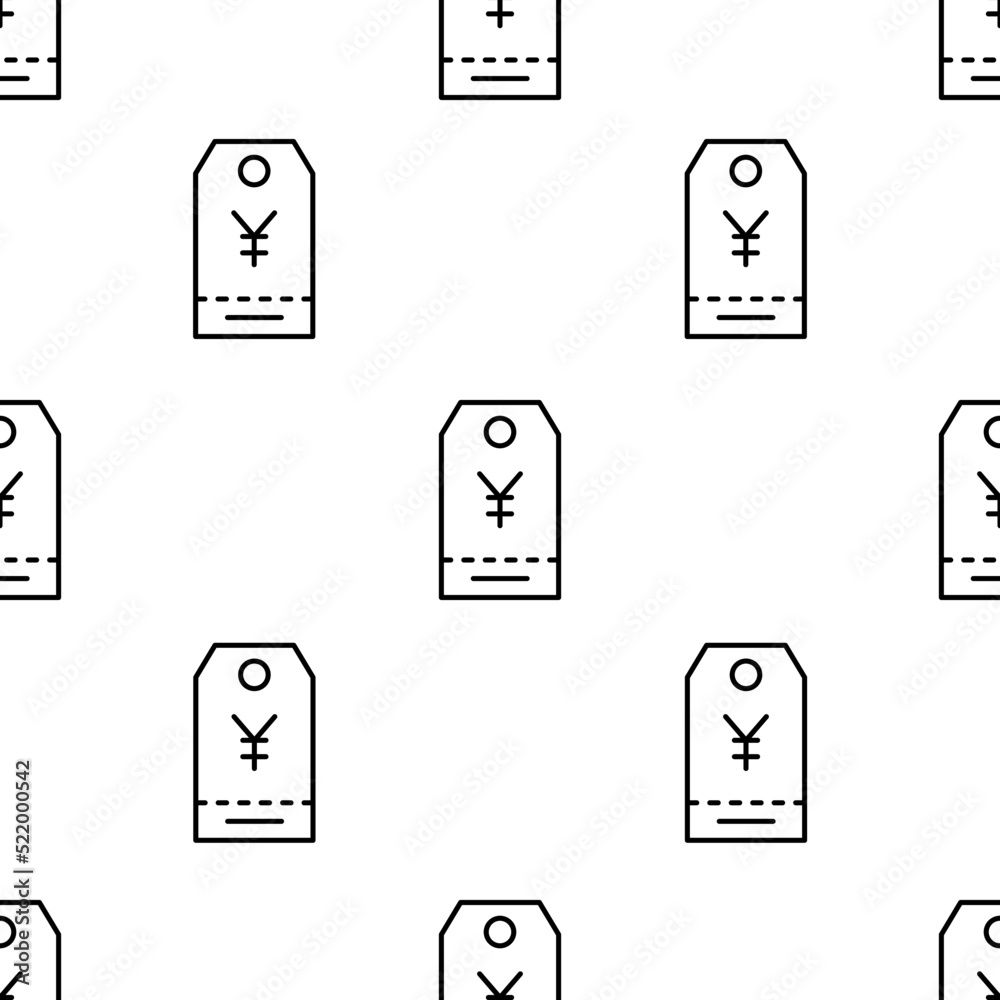 Obraz na plátně tag icon pattern. Seamless tag pattern on white background.