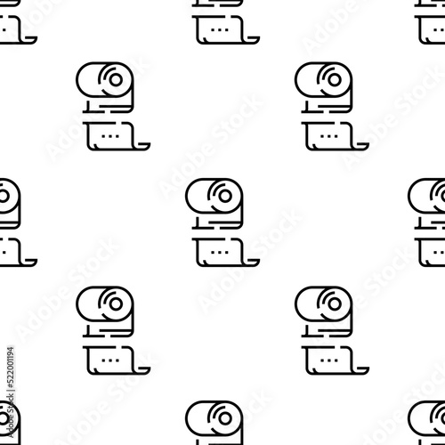 toilet paper icon pattern. Seamless toilet paper pattern on white background.