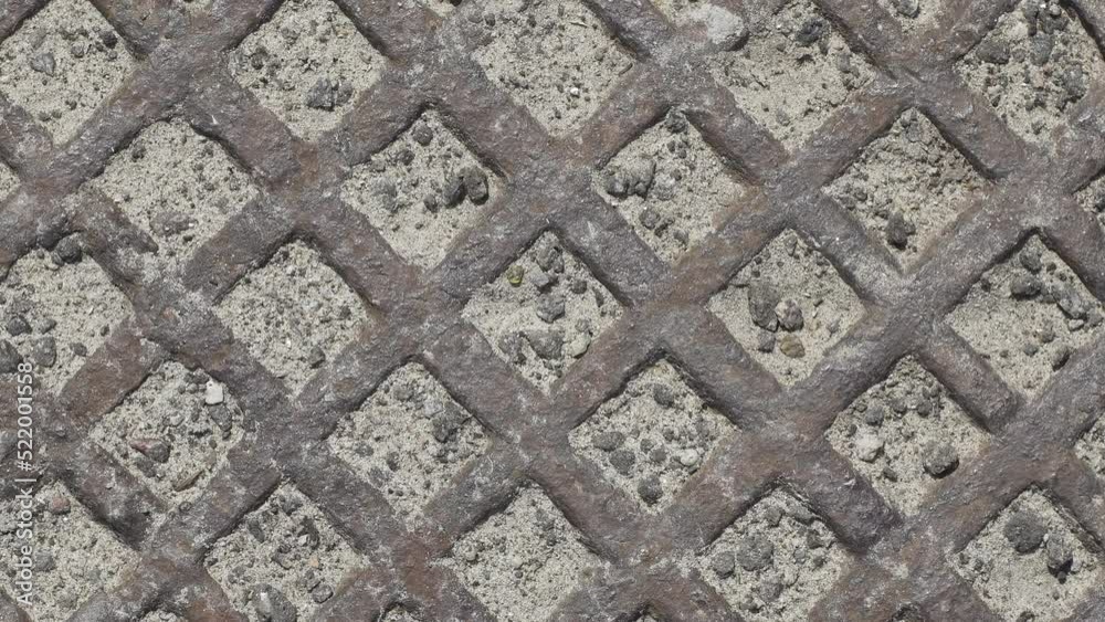 Rusty metallic grates shaped surface. Top view. Rusty metallic grates shaped surface. Top view.
