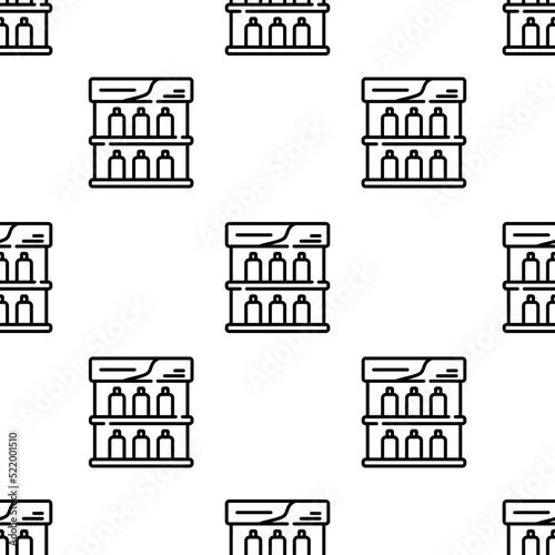 shelf icon pattern. Seamless shelf pattern on white background.