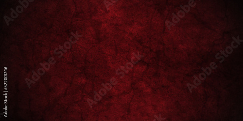 Red wall backdrop background with red faded border and old vintage grunge texture, marbled red wall painted background illustration for Christmas or valentines day.	
