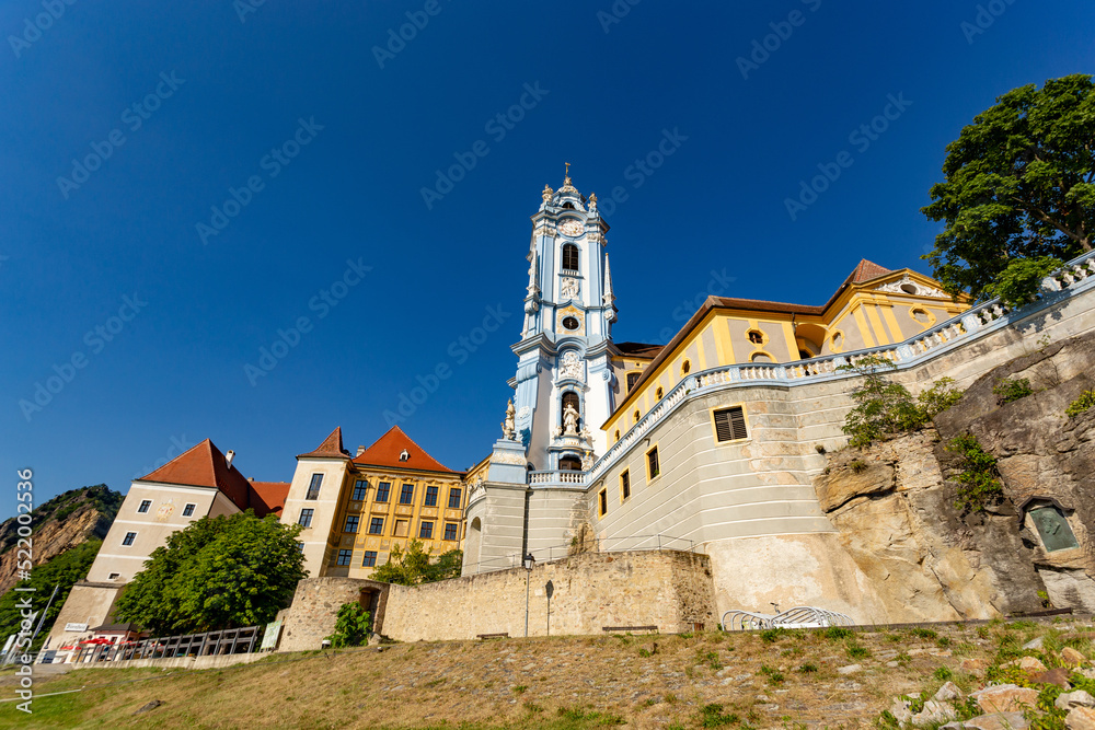 Church of Durnstein in Wachau on Danube, an Unesco World Heritage SIte of Austria