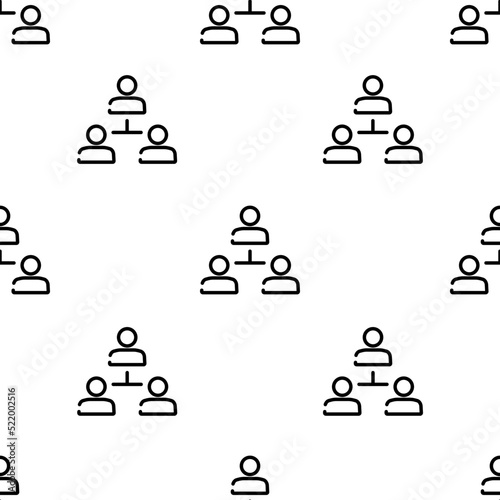 hierarchical structure icon pattern. Seamless hierarchical structure pattern on white background.