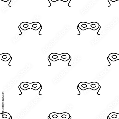 eye mask icon pattern. Seamless eye mask pattern on white background.