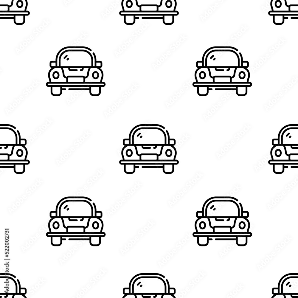 car icon pattern. Seamless car pattern on white background. car icon pattern. Seamless car pattern on white background.