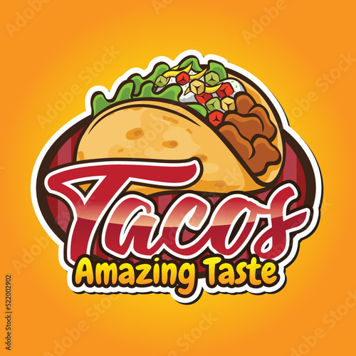 Amazing Taco Logo Mascot Design