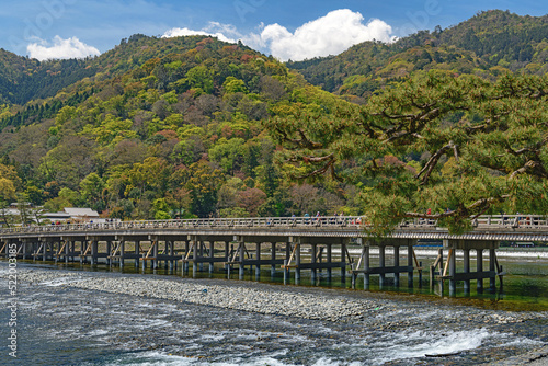 京都嵐山 渡月橋の風景