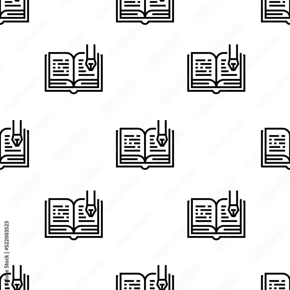open book icon pattern. Seamless open book pattern on white background. open book icon pattern. Seamless open book pattern on white background.
