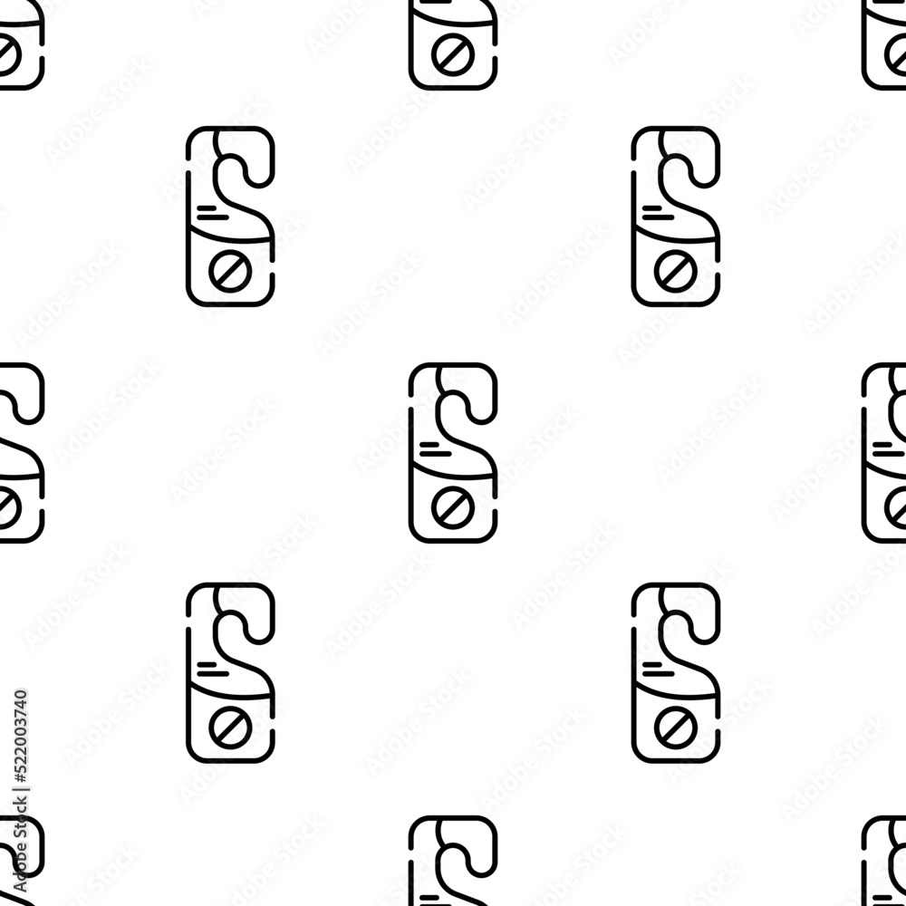 door hanger icon pattern. Seamless door hanger pattern on white background.