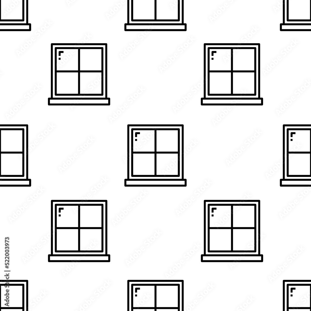 window icon pattern. Seamless window pattern on white background. window icon pattern. Seamless window pattern on white background.