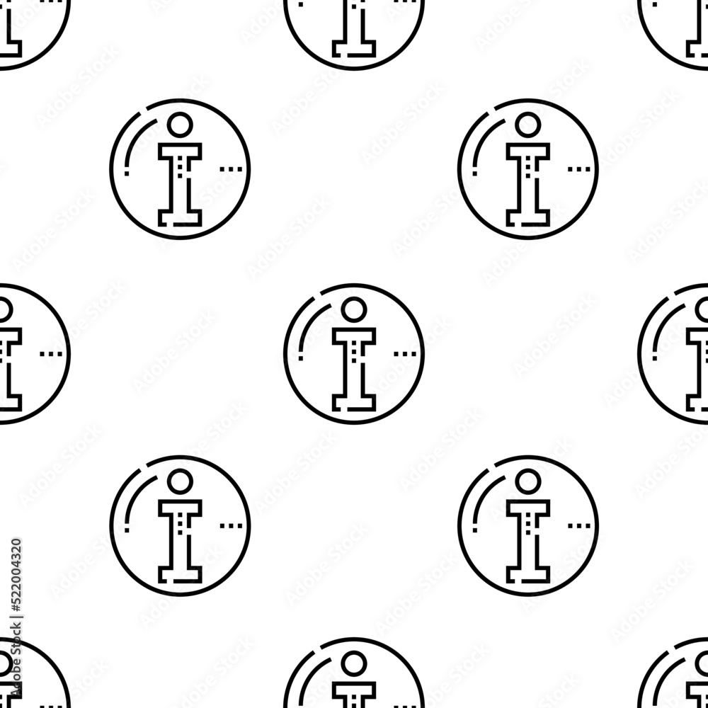 info icon pattern. Seamless info pattern on white background.