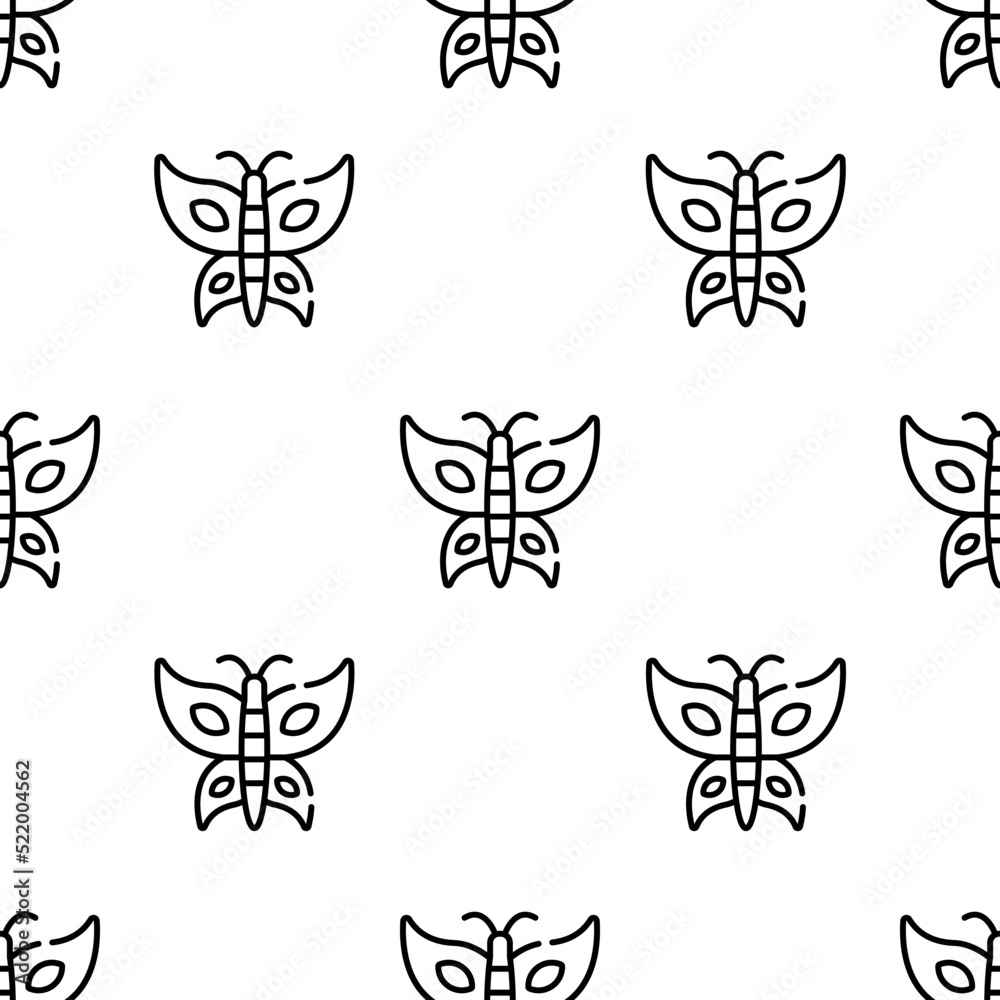 butterfly icon pattern. Seamless butterfly pattern on white background. butterfly icon pattern. Seamless butterfly pattern on white background.