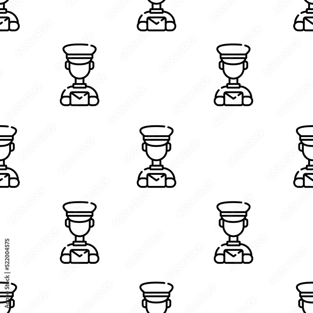 postman icon pattern. Seamless postman pattern on white background. postman icon pattern. Seamless postman pattern on white background.