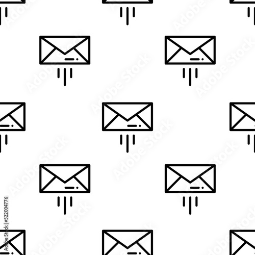 message icon pattern. Seamless message pattern on white background.
