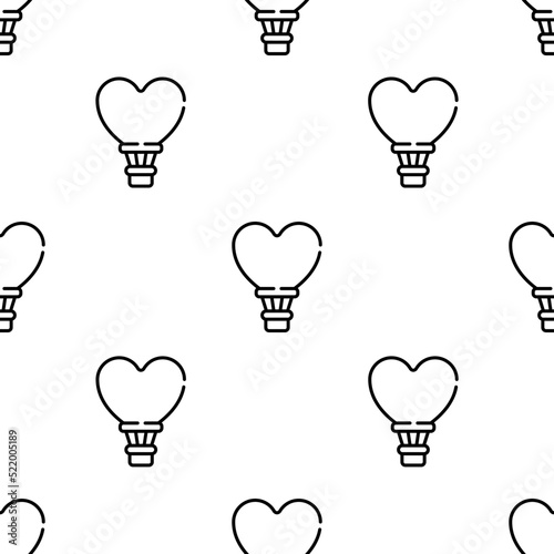 hot air balloon icon pattern. Seamless hot air balloon pattern on white background.