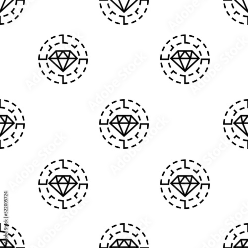 diamond icon pattern. Seamless diamond pattern on white background.