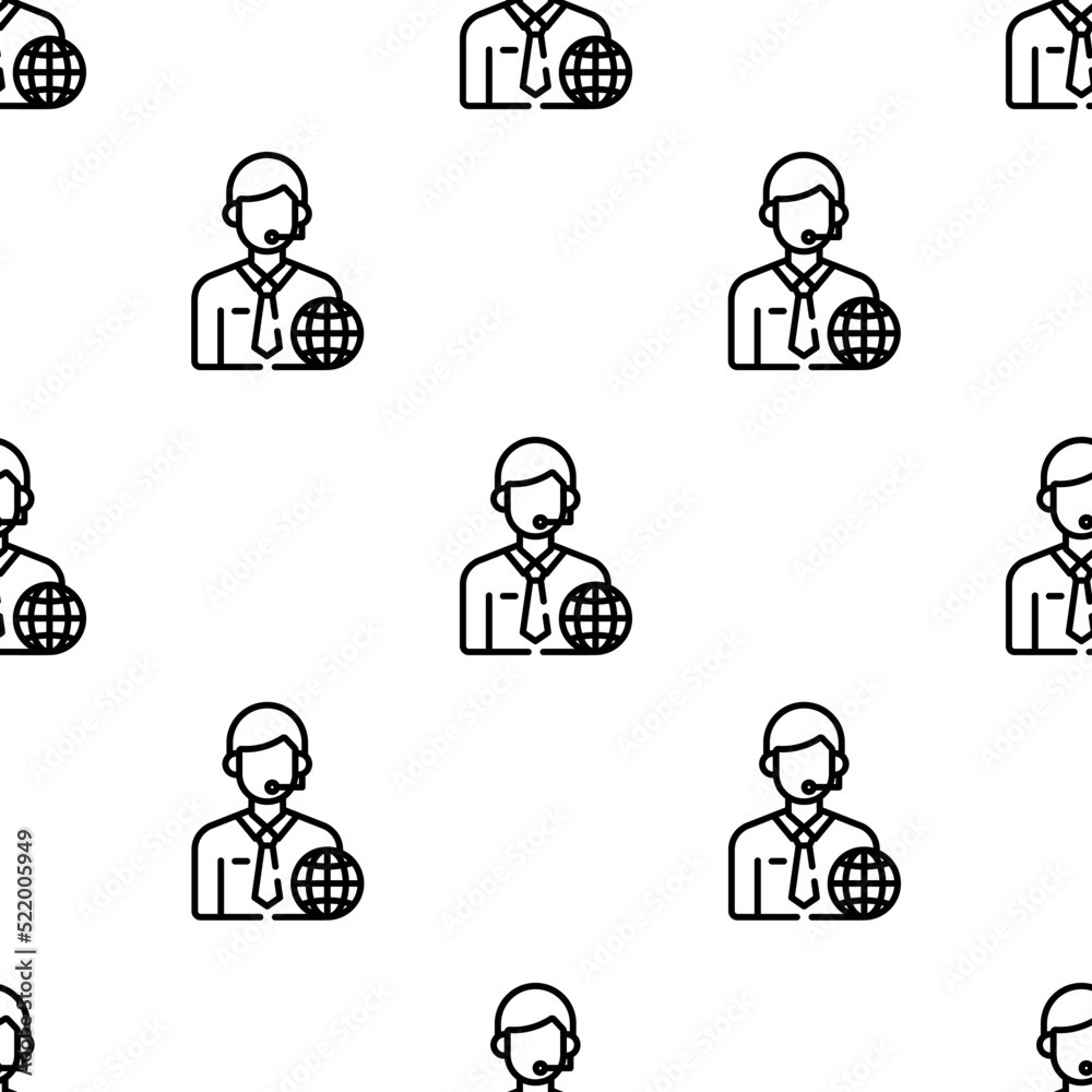 news reporter icon pattern. Seamless news reporter pattern on white background. news reporter icon pattern. Seamless news reporter pattern on white background.