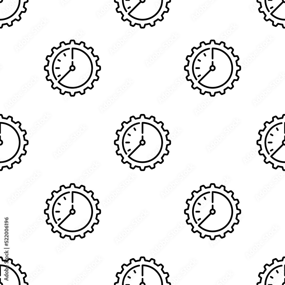 wall clock icon pattern. Seamless wall clock pattern on white background. wall clock icon pattern. Seamless wall clock pattern on white background.