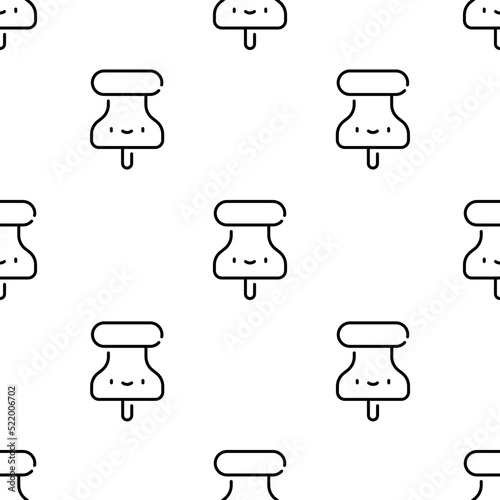 pushpin icon pattern. Seamless pushpin pattern on white background.