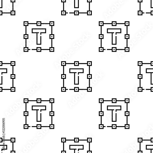 text formatting icon pattern. Seamless text formatting pattern on white background.