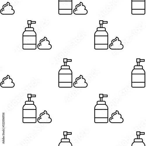 foam icon pattern. Seamless foam pattern on white background.