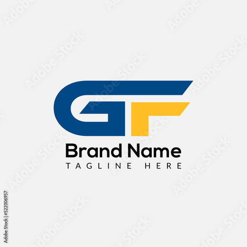 Abstract GF letter modern initial lettermarks logo design