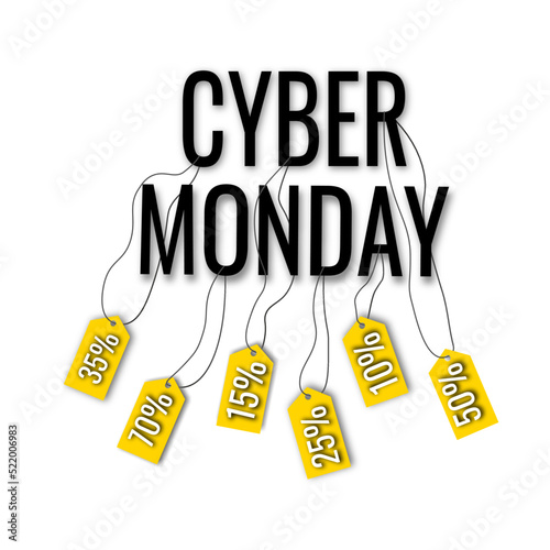 Cyber Monday sale vector banner
