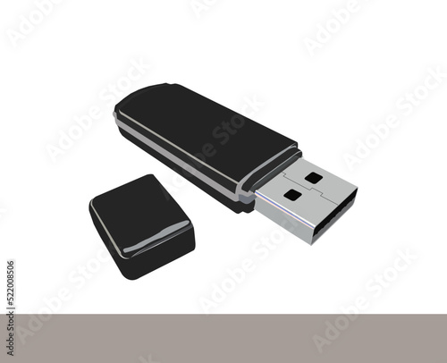 Pen Drive Icon Vector stock illustration. Pen drive icon vector illustration stock illustration. USB flash drive icon vector line art design. Flash Drive Icon Vector Illustration