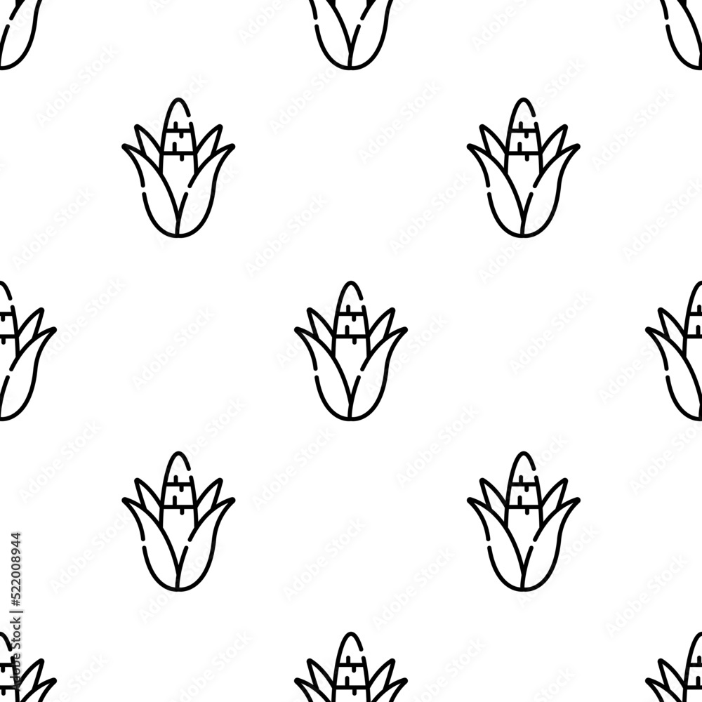 corn icon pattern. Seamless corn pattern on white background. corn icon pattern. Seamless corn pattern on white background.