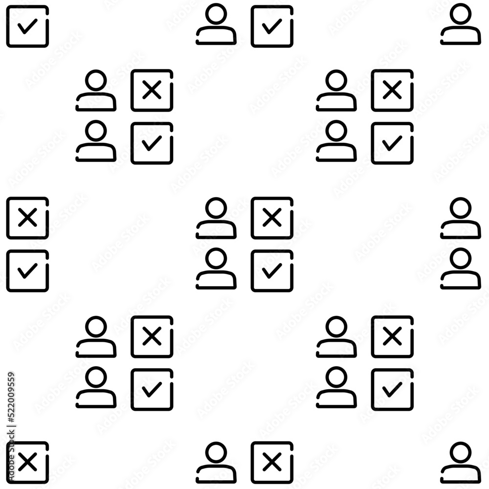 choice icon pattern. Seamless choice pattern on white background. choice icon pattern. Seamless choice pattern on white background.
