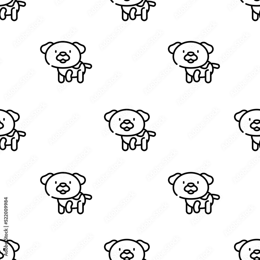 dog icon pattern. Seamless dog pattern on white background. dog icon pattern. Seamless dog pattern on white background.