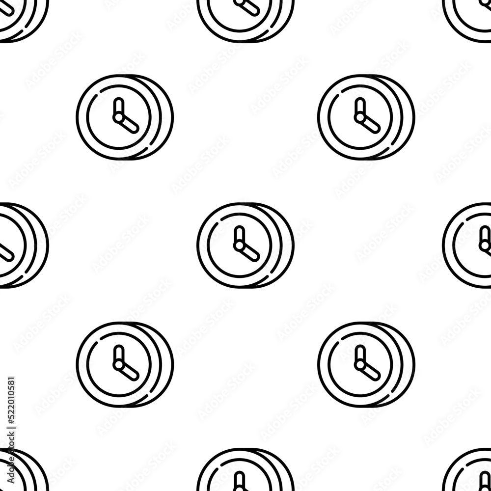 clock icon pattern. Seamless clock pattern on white background. clock icon pattern. Seamless clock pattern on white background.