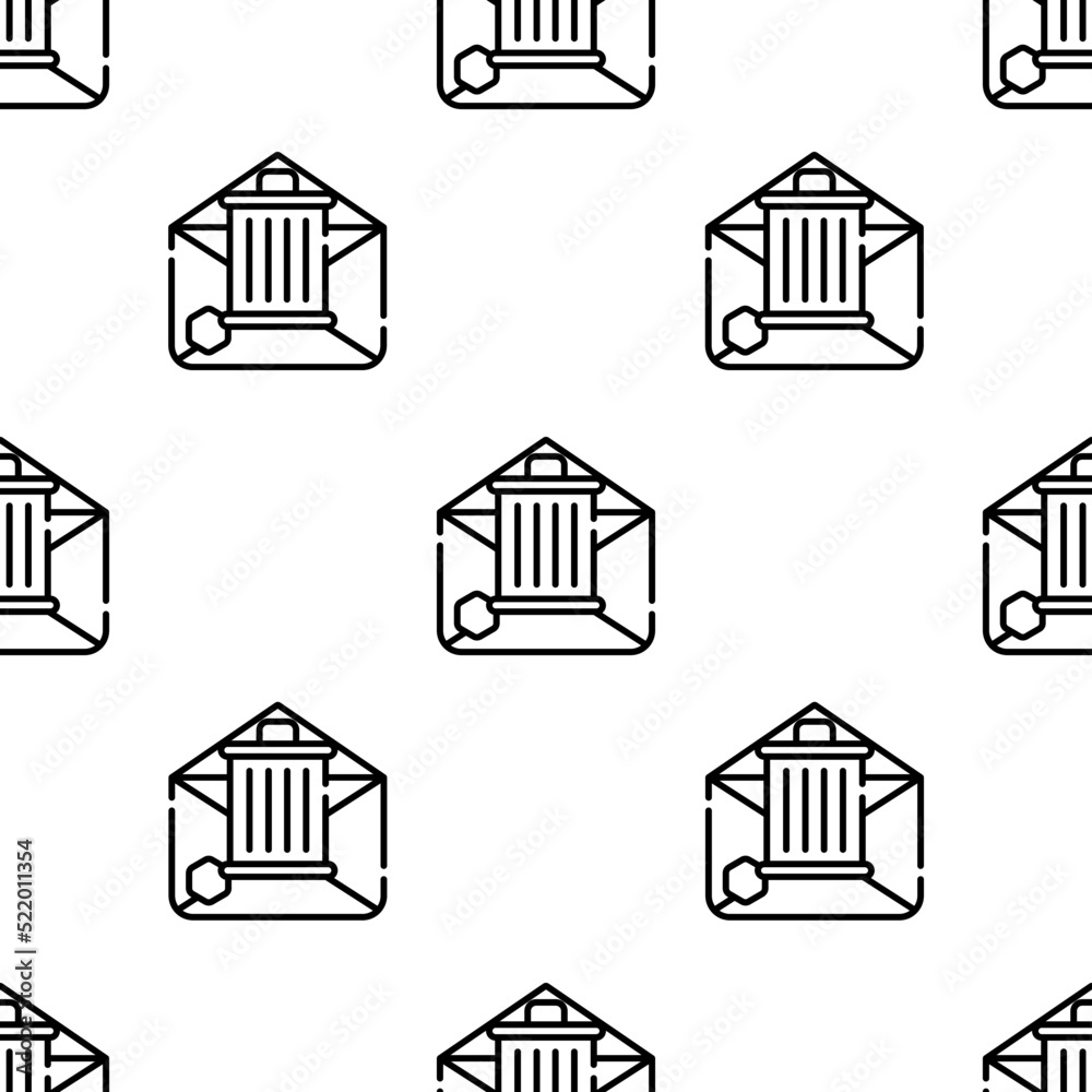 email icon pattern. Seamless email pattern on white background.