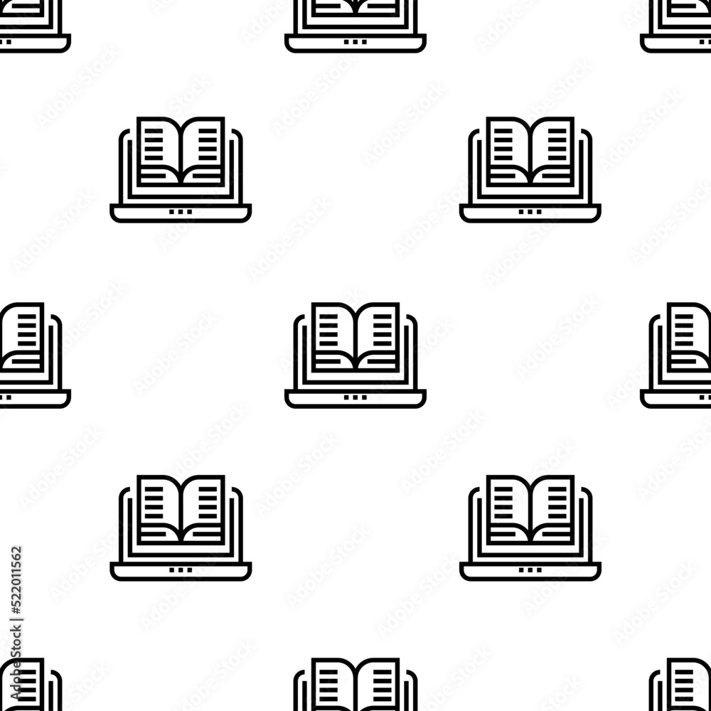 open book icon pattern. Seamless open book pattern on white background. open book icon pattern. Seamless open book pattern on white background.