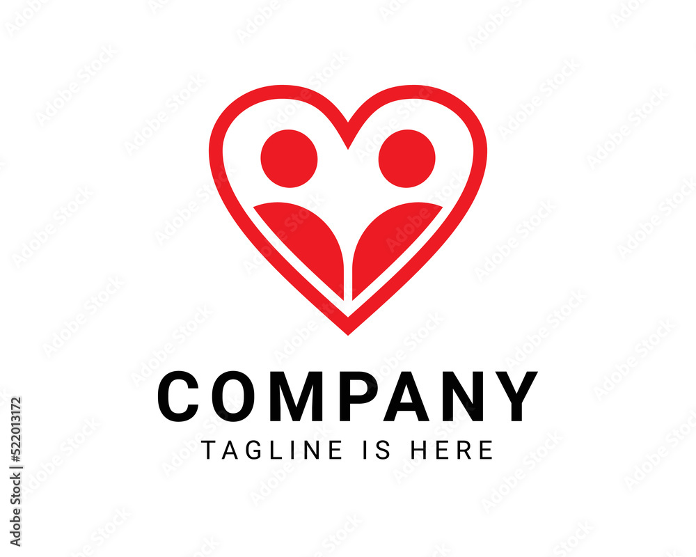 love people care logo design
