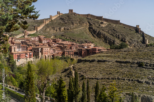 Fototapeta Naklejka Na Ścianę i Meble -  old medieval buildings, narrow streets in the small mountain town of Albarracin