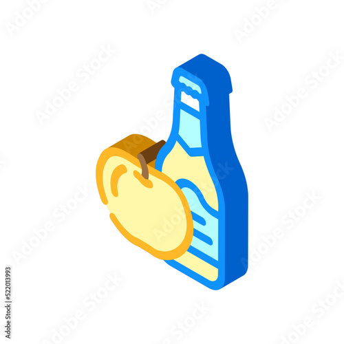 cider apple isometric icon vector. cider apple sign. isolated symbol illustration