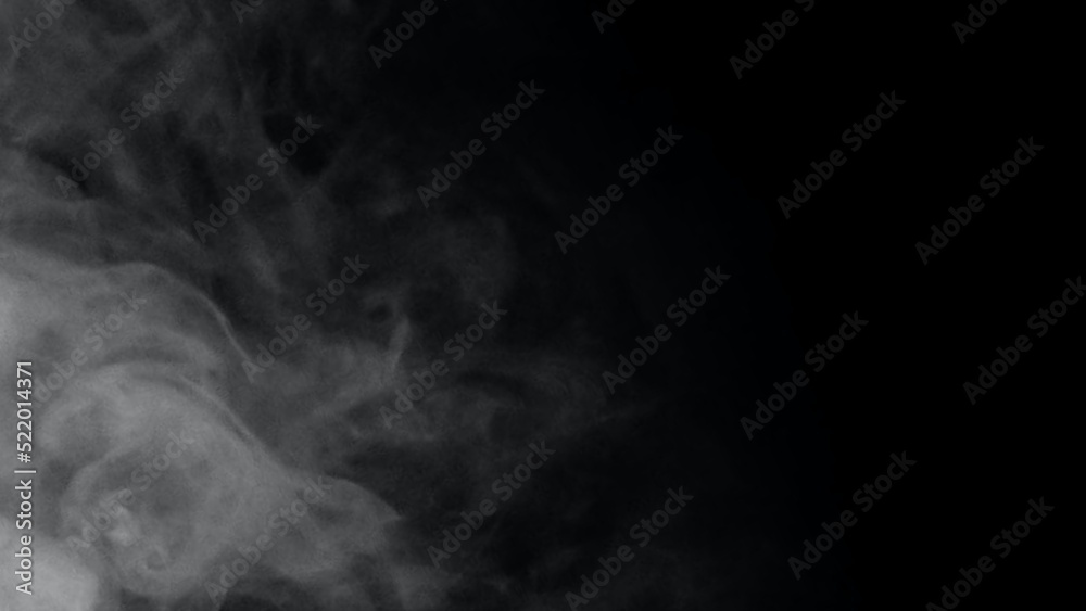 White smoke or fog isolated on black background. White smoke or fog isolated on black background.